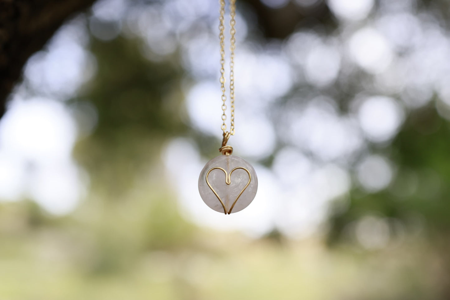 The Heartstone - Gold plated necklace