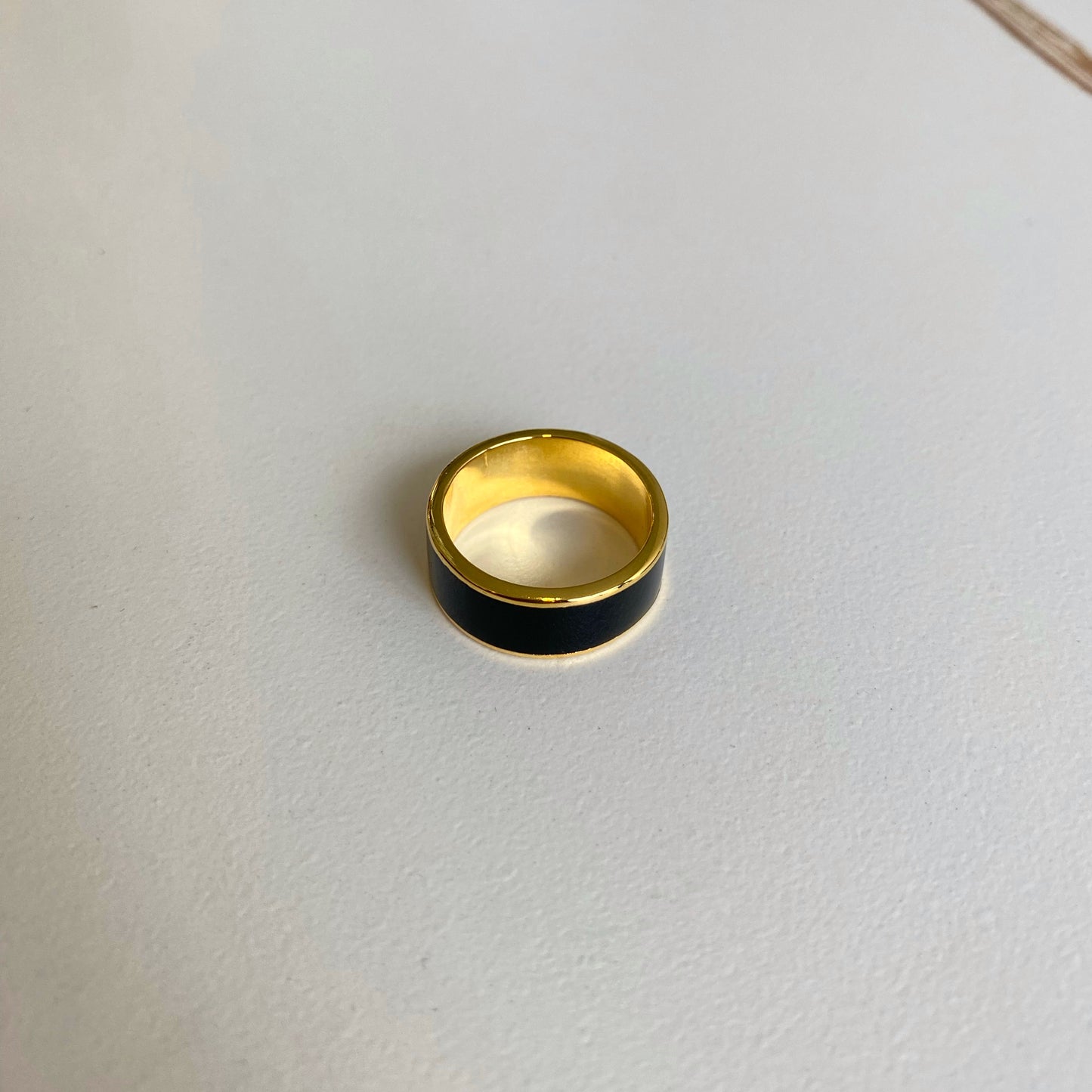 The Midnight Band - Enamel gold plated ring