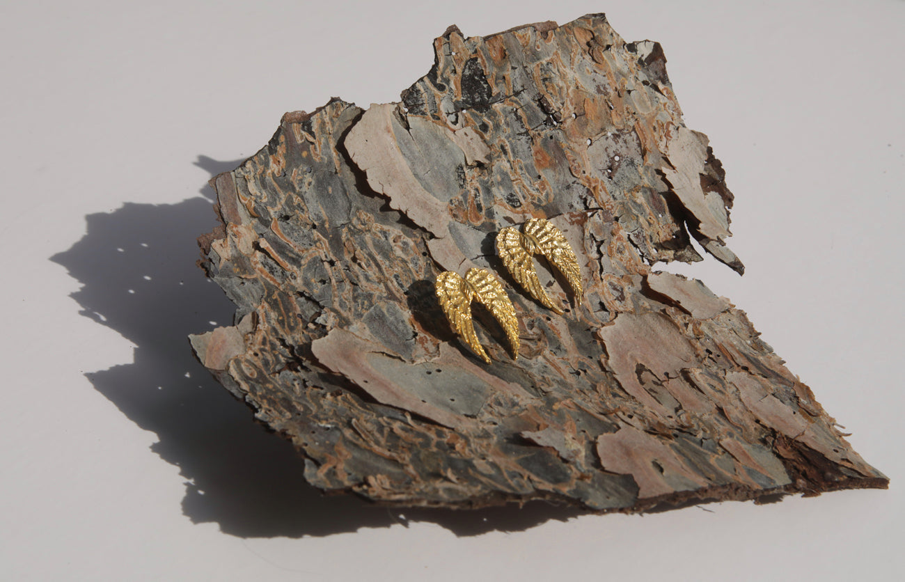 The Heavenly Wings - Gold plated earrings