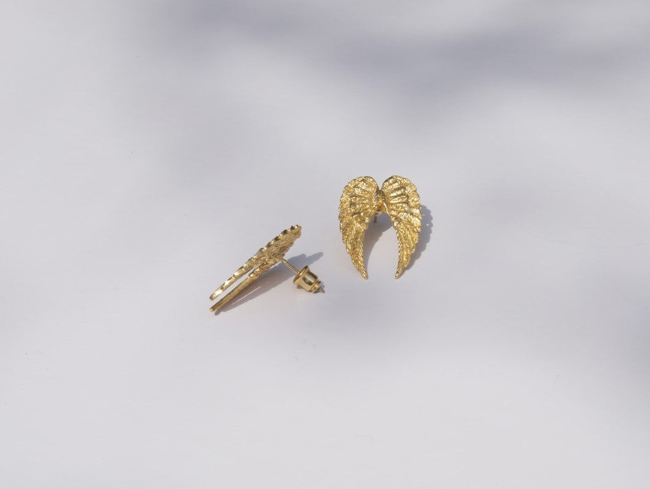 The Heavenly Wings - Gold plated earrings