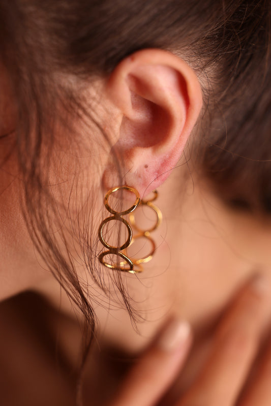 The Orbit - Gold plated earrings