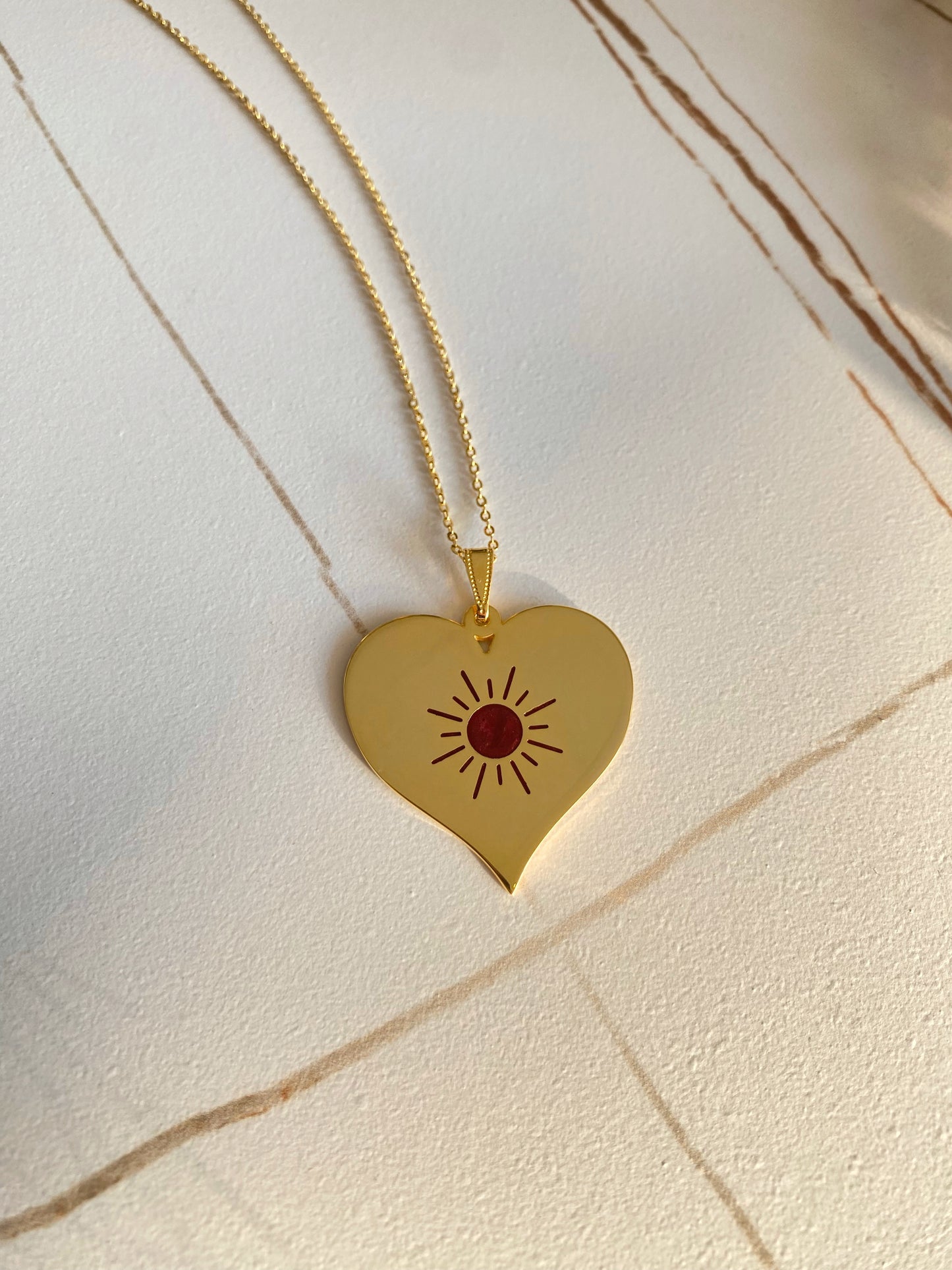 The Solar Heart - Gold plated necklace