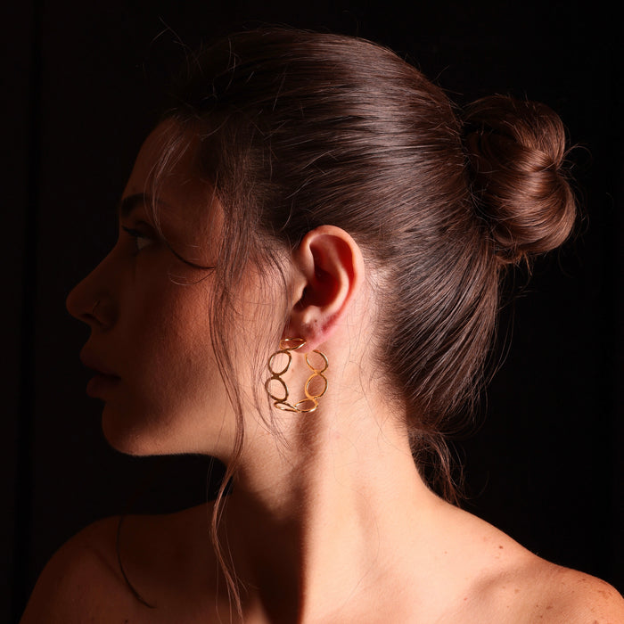The Orbit - Gold plated earrings