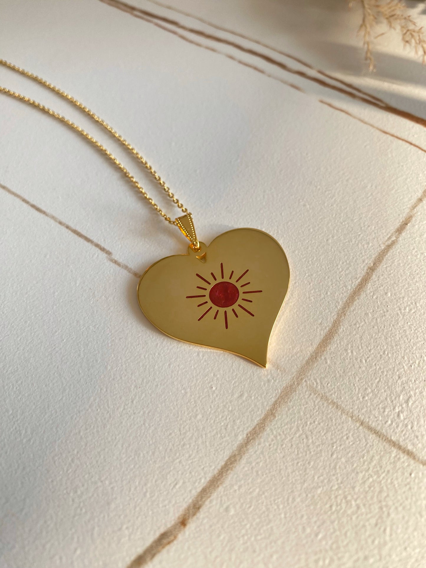 The Solar Heart - Gold plated necklace