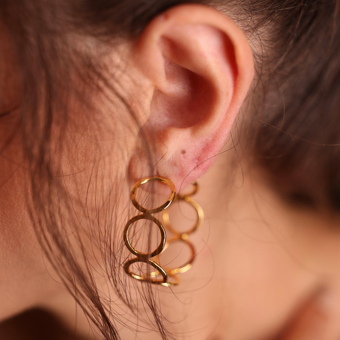 The Orbit - Gold plated earrings