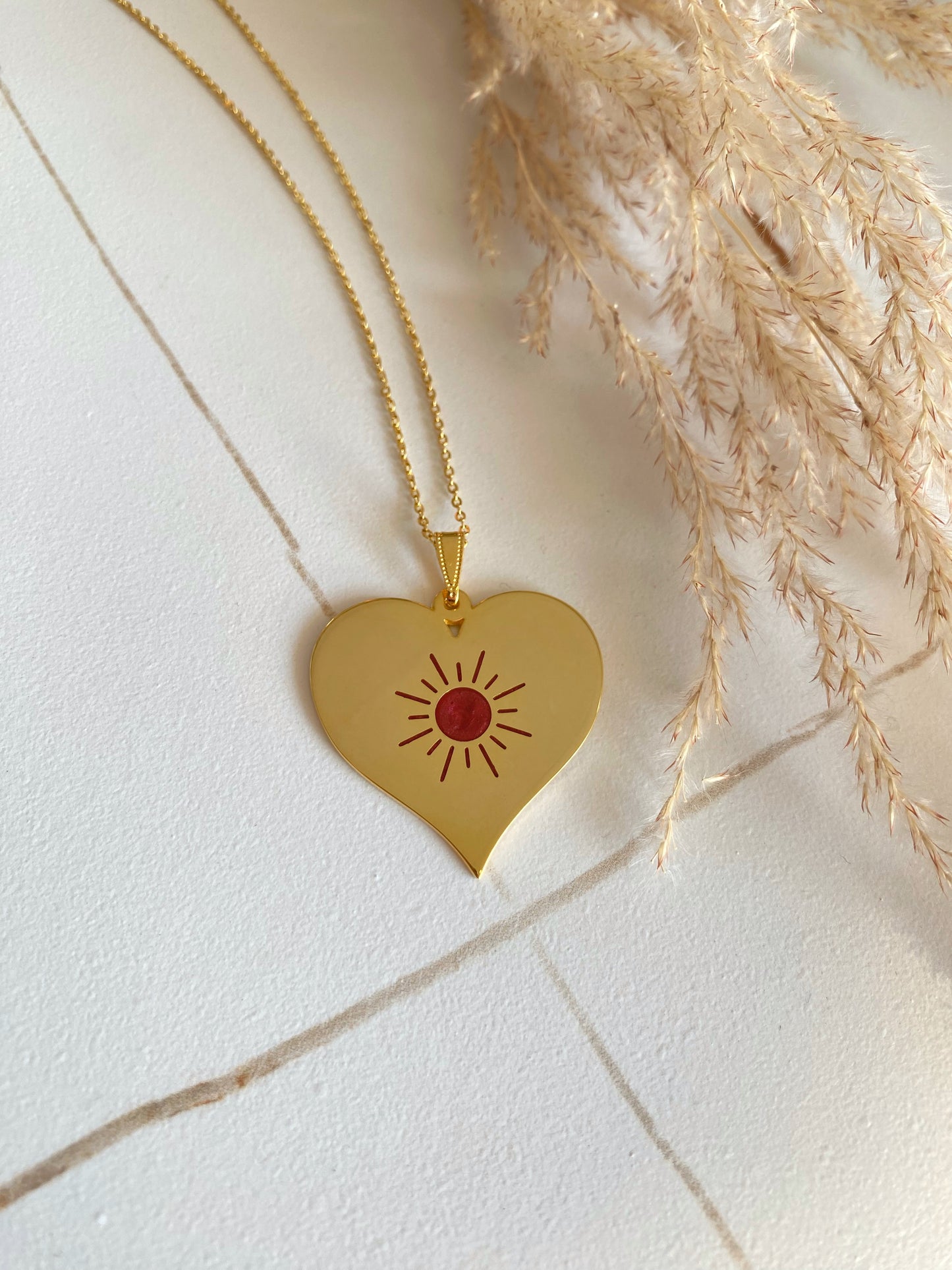 The Solar Heart - Gold plated necklace