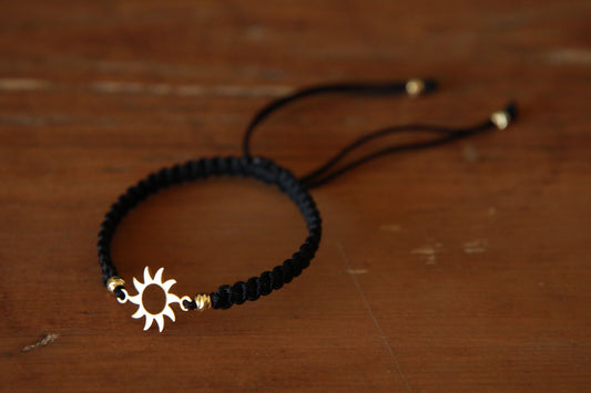 The Golden Shamballa - Stainless steel bracelet