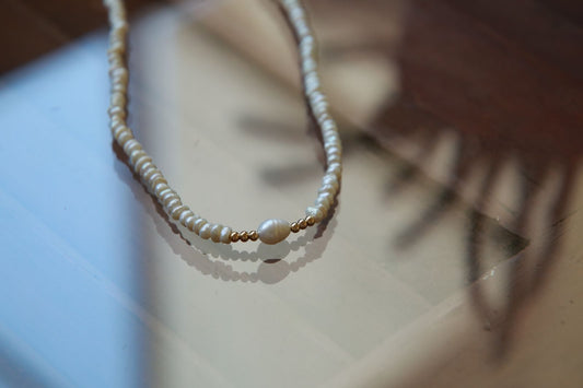 The Pearl Harmony - Gold plated necklace