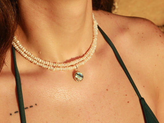 The Verdant Shell - Gold plated necklace