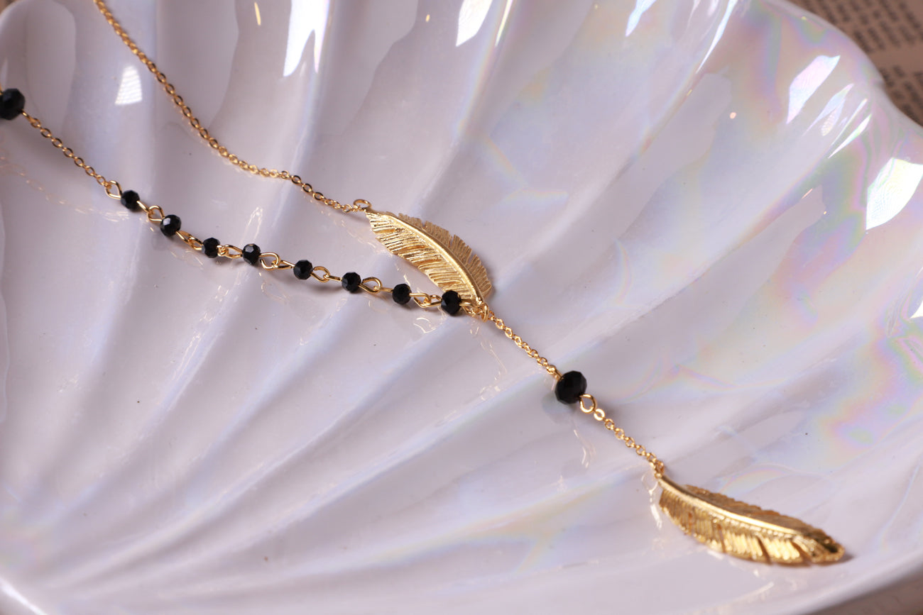 The Dreamy Feather - Gold plated necklace