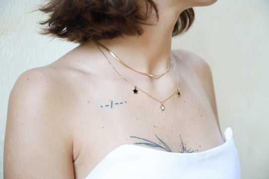 The Immortality Jewel - Double gold plated snake necklace