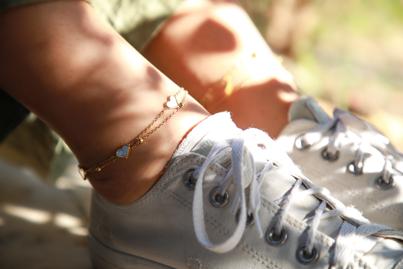 The Infinite Love - Double gold plated anklet