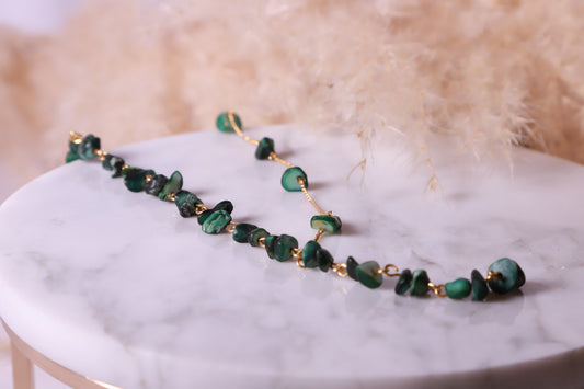 The Precious Gem - Gold plated precious stones necklace