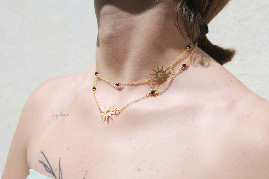 The Sunrays Piece - Gold plated necklace