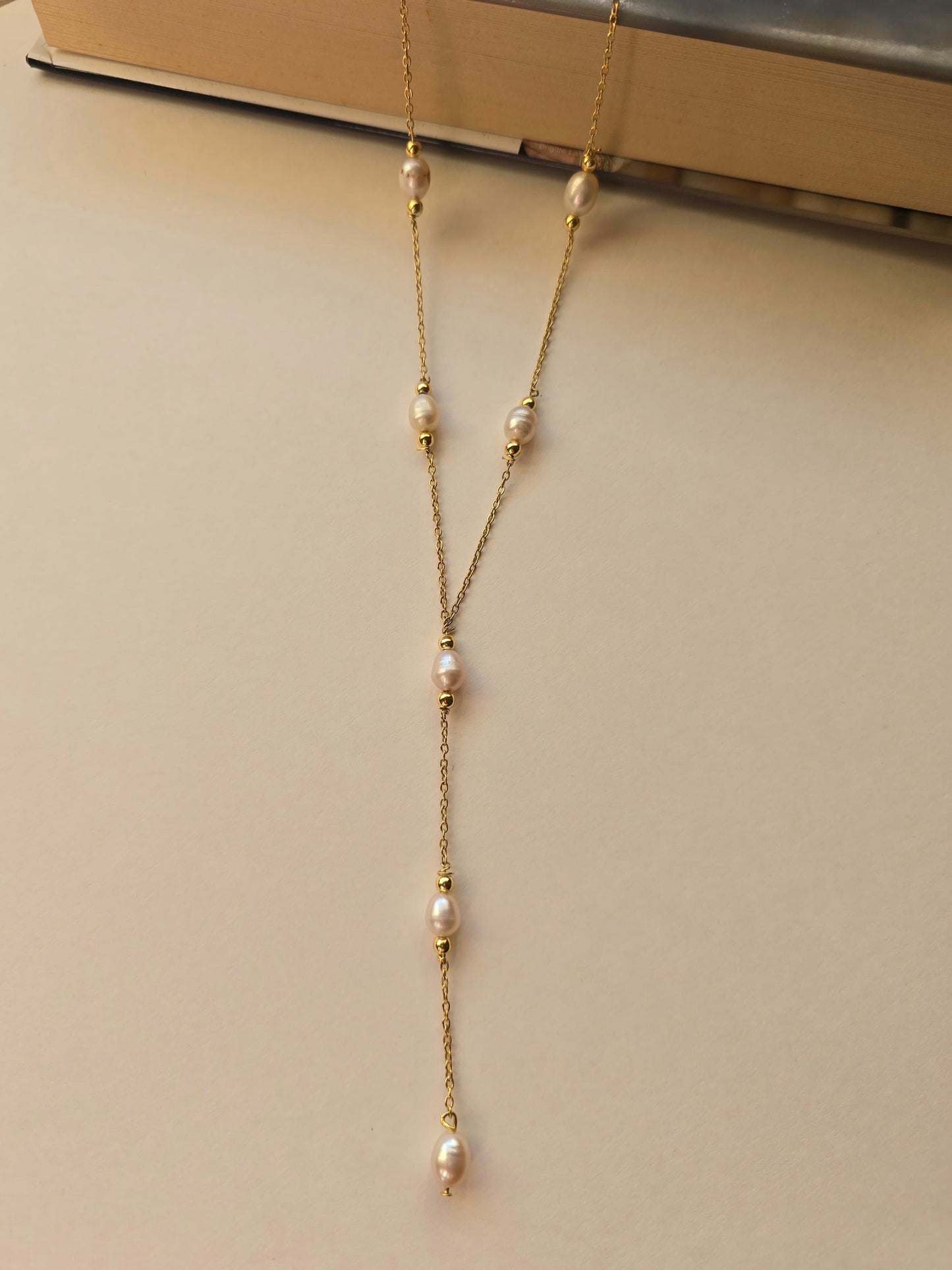 The Pearl Elegance - Gold plated necklace