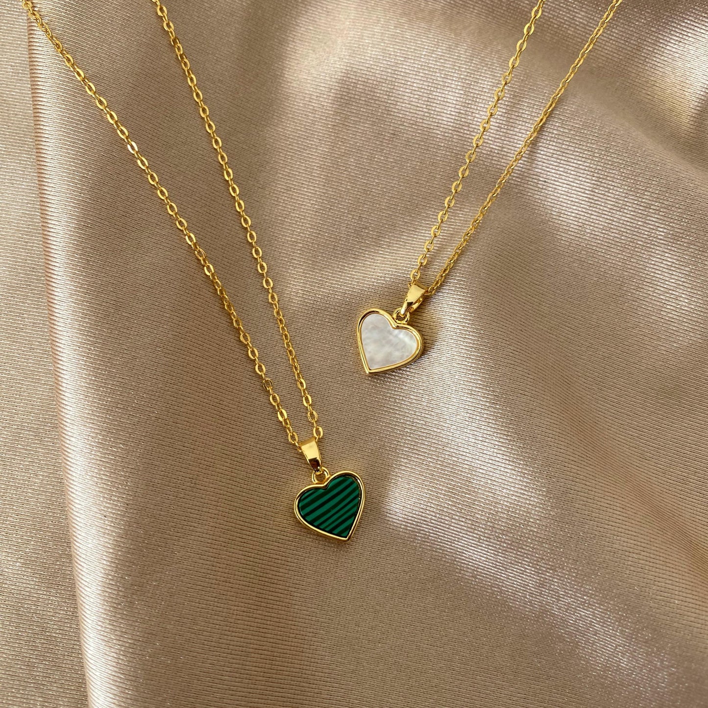 The Serene Heart - Gold plated necklace