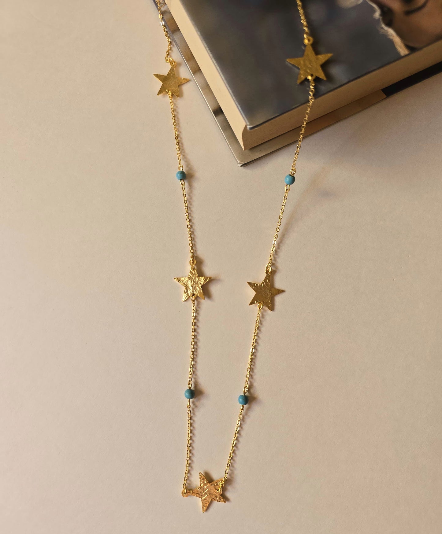 The Starry Turquoise - Gold plated necklace